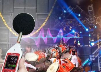 पुण्यातील यंदाच्या गणेश विसर्जन मिरवणूक मध्ये  मागील 20 वर्षात यंदा सर्वाधिक आवाजाची पातळी..