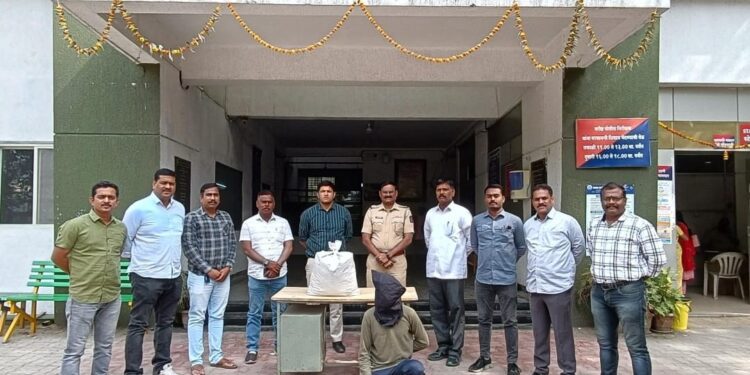 १० किलो १५० ग्रॅम वजनाचा गांजा वाकड पोलीस स्टेशन यांनी कारवाई करत पकडले..