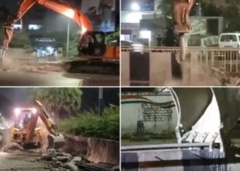 पुणे महाालिकेने नगररोड येथील BRT हटविण्यास सुरुवात…