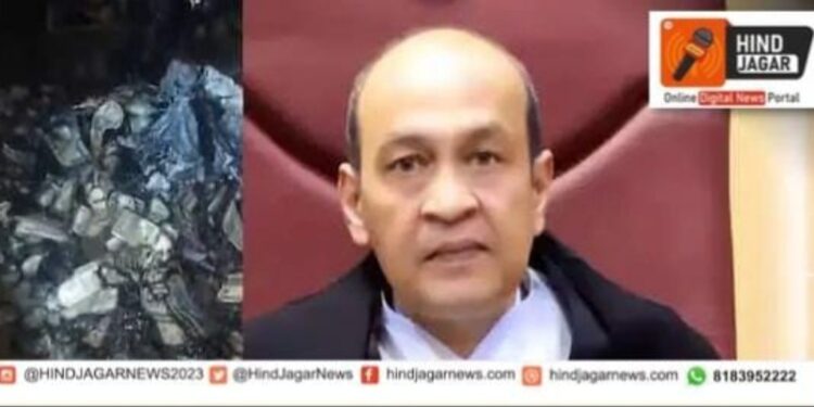 सुप्रीम कोर्टाकडून जळालेल्या नोटांचा व्हिडिओ शेअर…न्या.यशवंत वर्मांची चौकशी होणार घरात नोटांचं घबाड सापडल्याचा दावा….